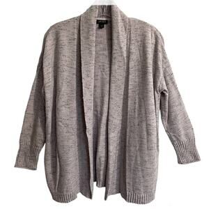 J Jill Sweater Medium Petite Wearever Collection Cardigan Purple Open Front